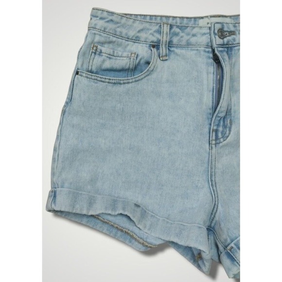 Pacsun Denim Mom Shorts High Rise Size 30 Light Rinse - Picture 2 of 6